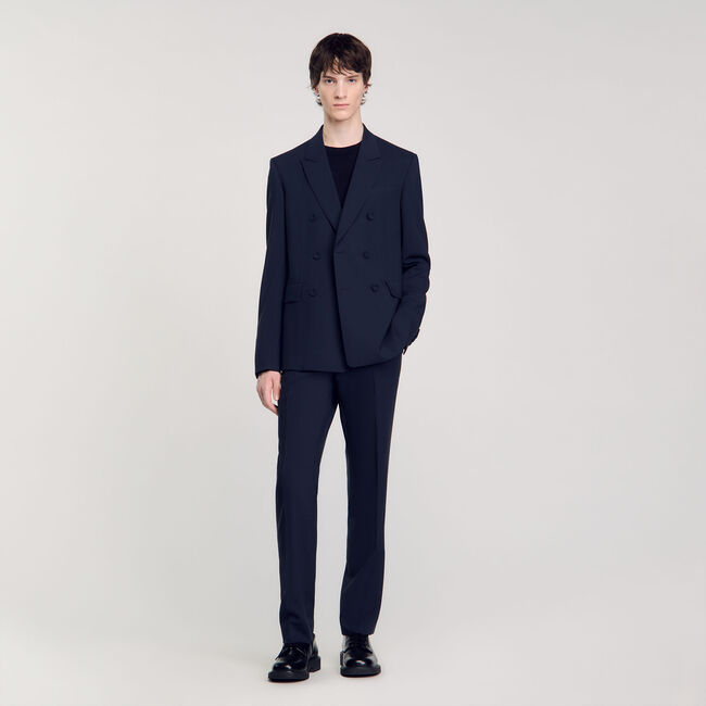 Chaqueta de traje cruzada