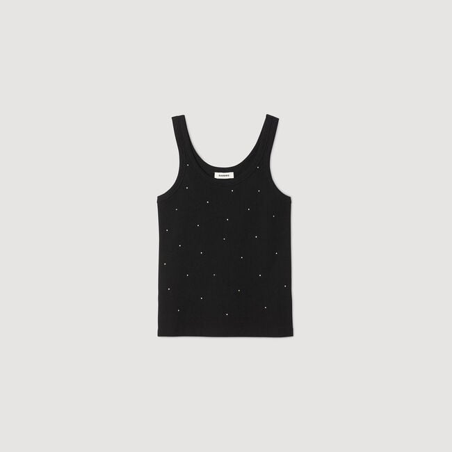 Camiseta de tirantes con strass