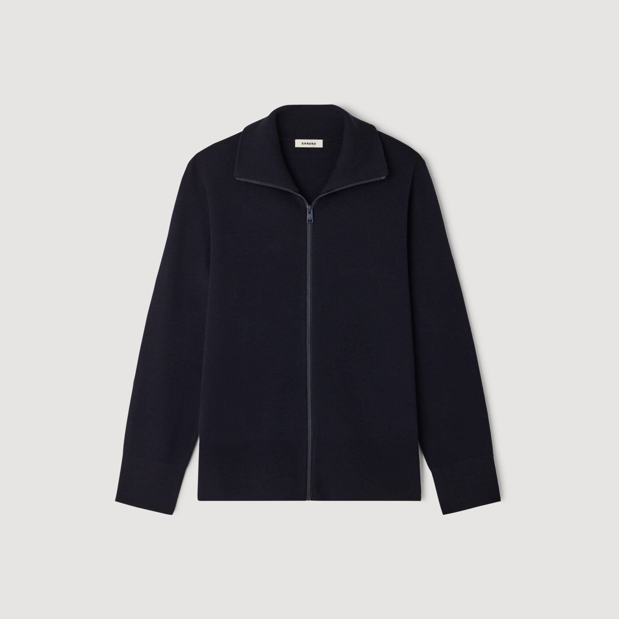 C&aacute;rdigan de lana con cremallera