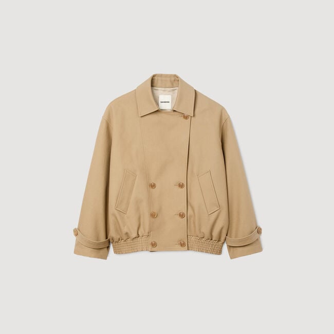 Gabardina corta oversize