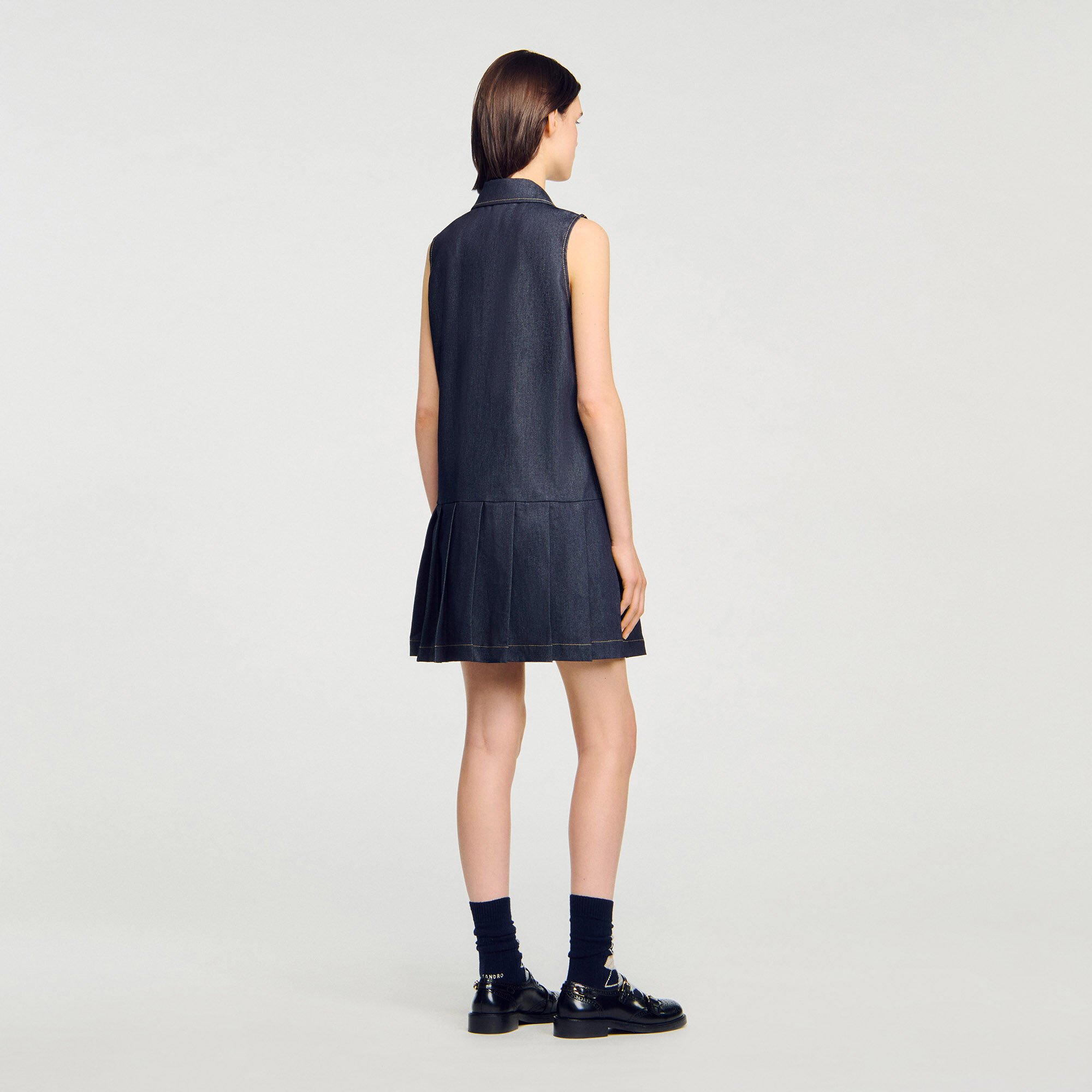 Vestido corto de denim