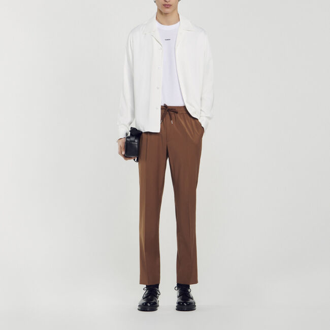 Pantalón recto elástico