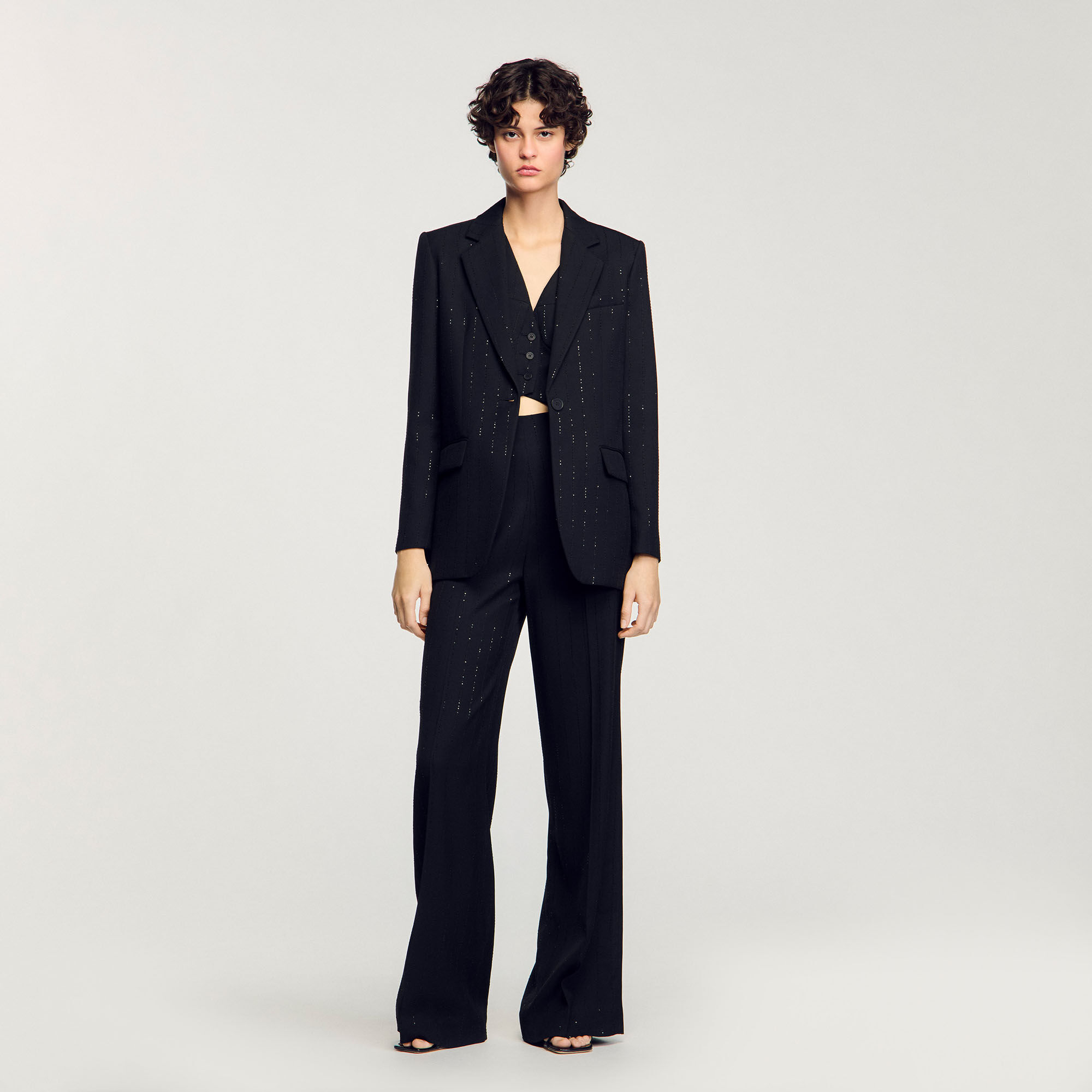 Chaqueta de traje con lentejuelas