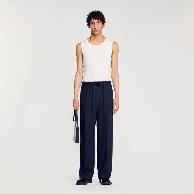 Pantalón ancho elástico