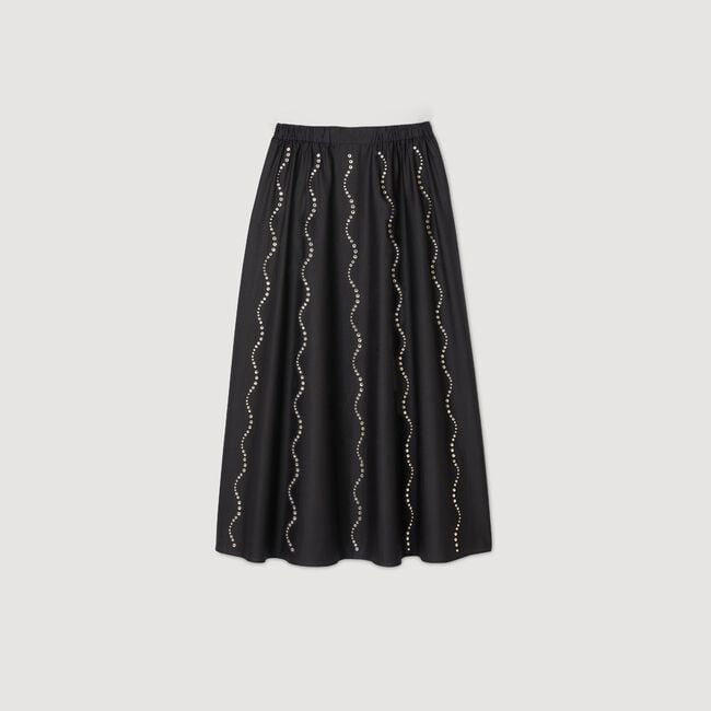 Falda larga con strass