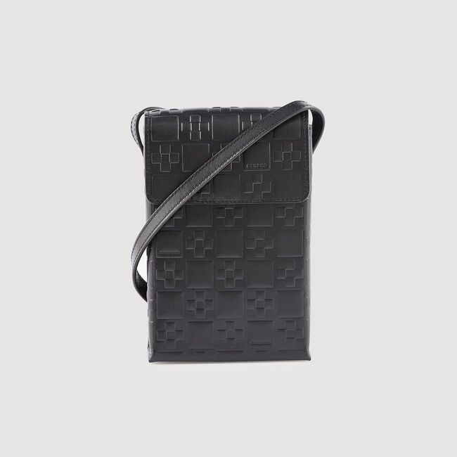 Pochette de piel repujada monograma S