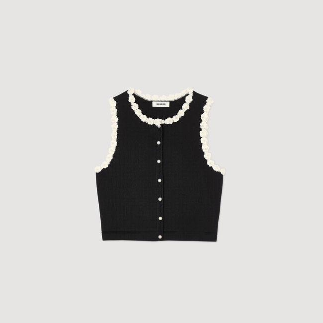 Chaqueta con detalles de ganchillo