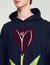 Sudadera con capucha, bordado de tulipán
