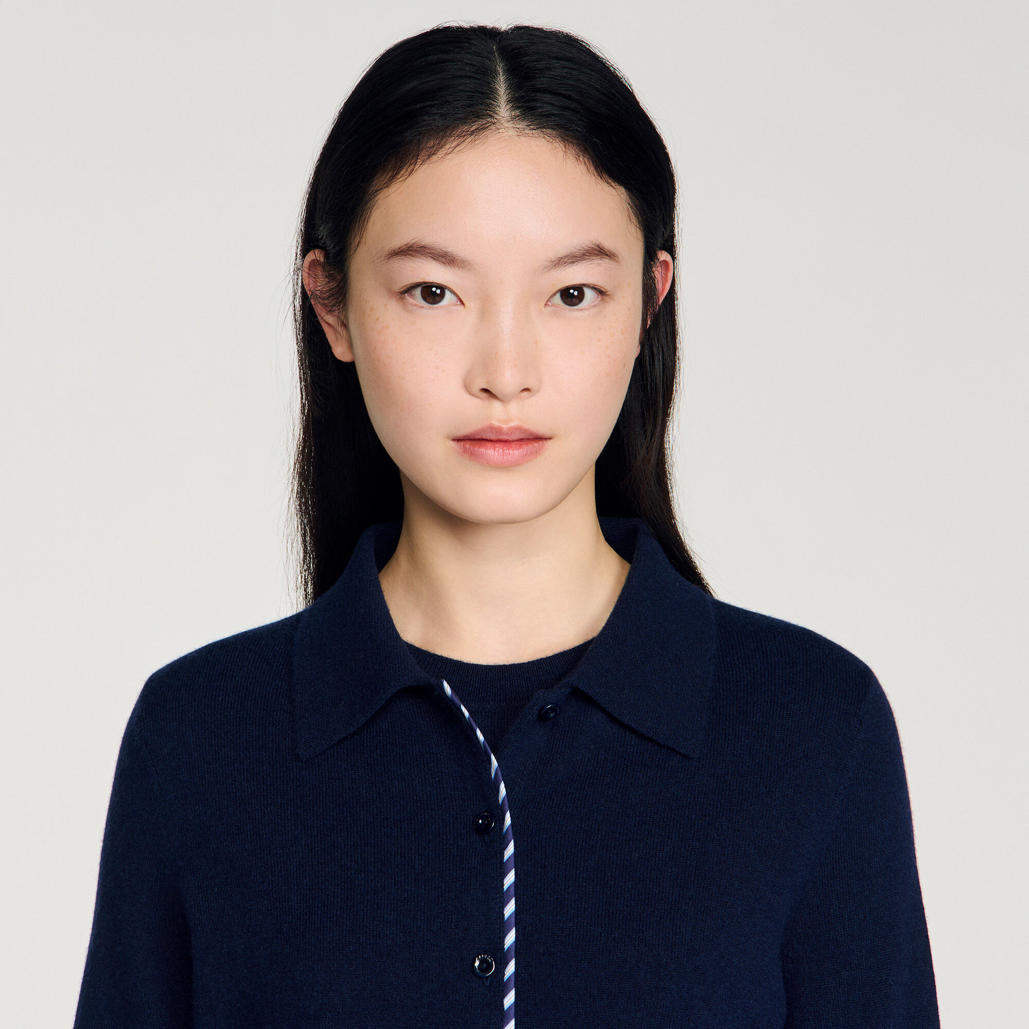 C&aacute;rdigan de lana y cachemir a rayas