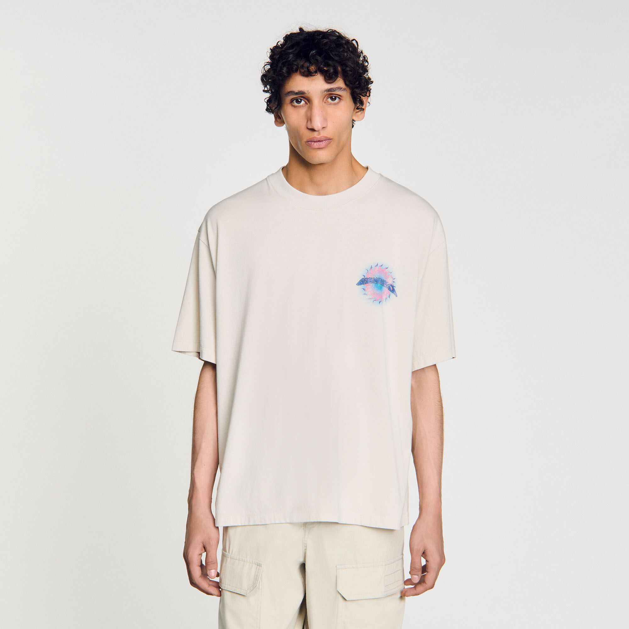 Camiseta con estampado de sol