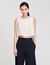 Top corto tablas y cuello de strass