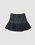 Falda corta de denim con volantes