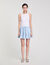 Falda corta plisada con strass