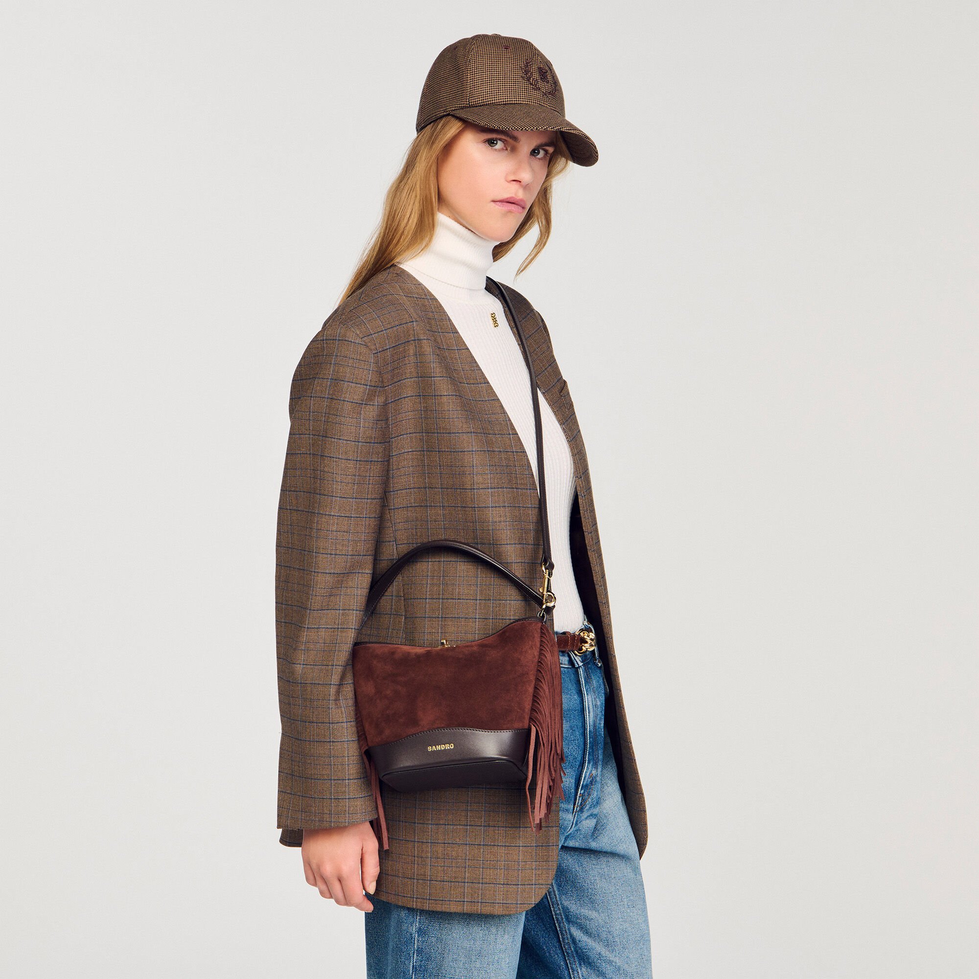 Bolso de ante TANGOSO con flecos