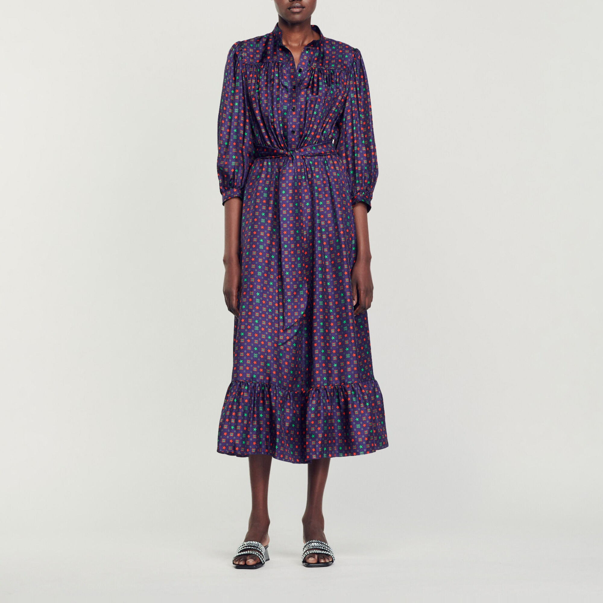 Vestido midi estampado