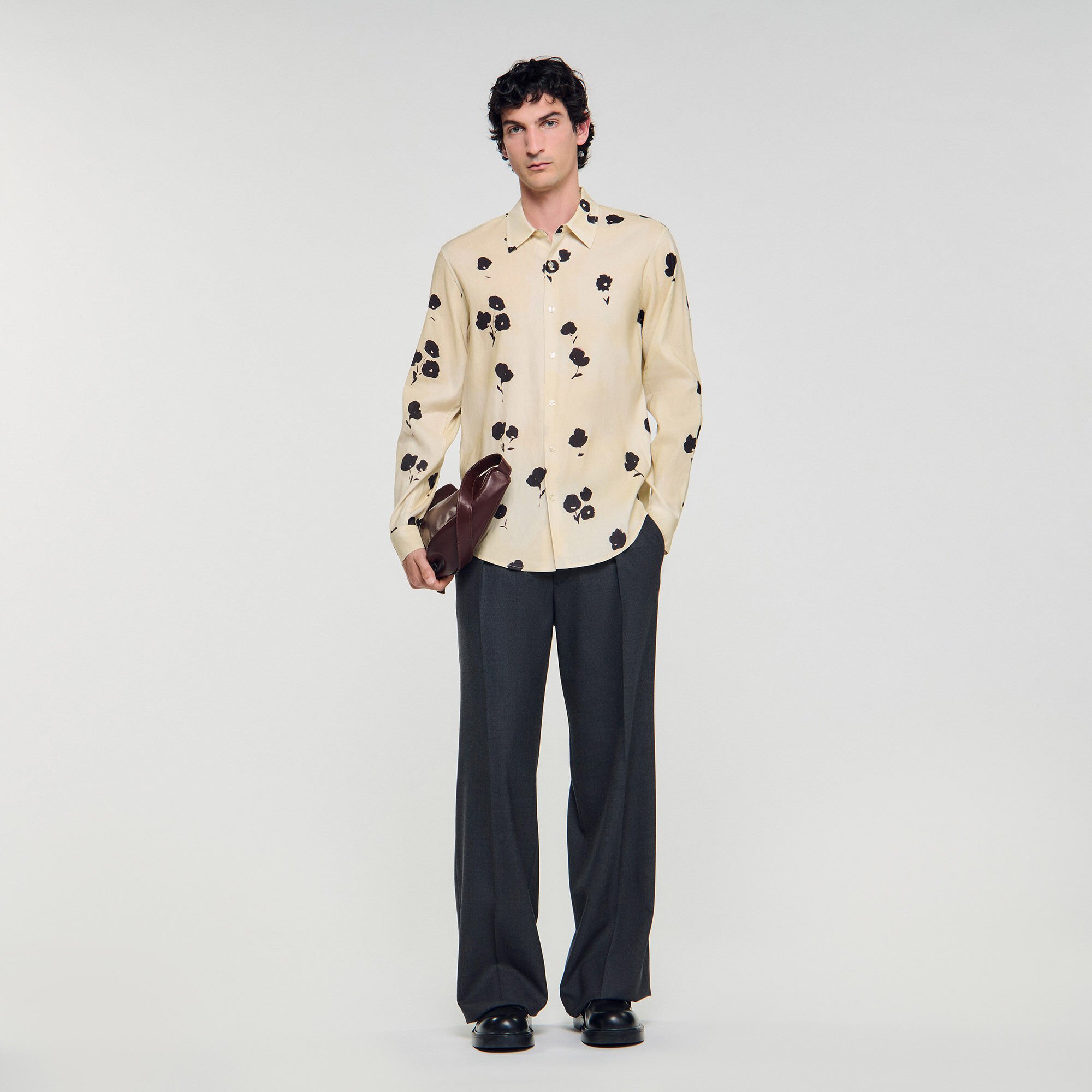 Camisa de lino con estampado floral