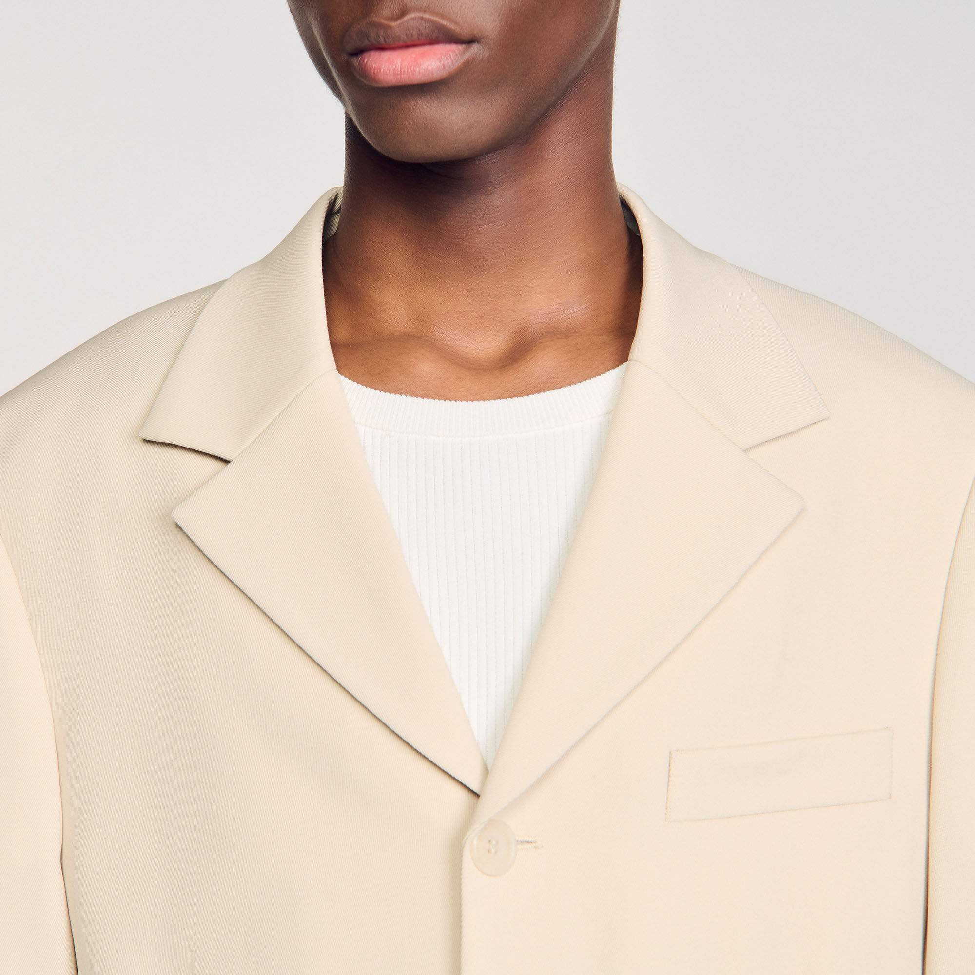 Chaqueta de traje oversize de lana