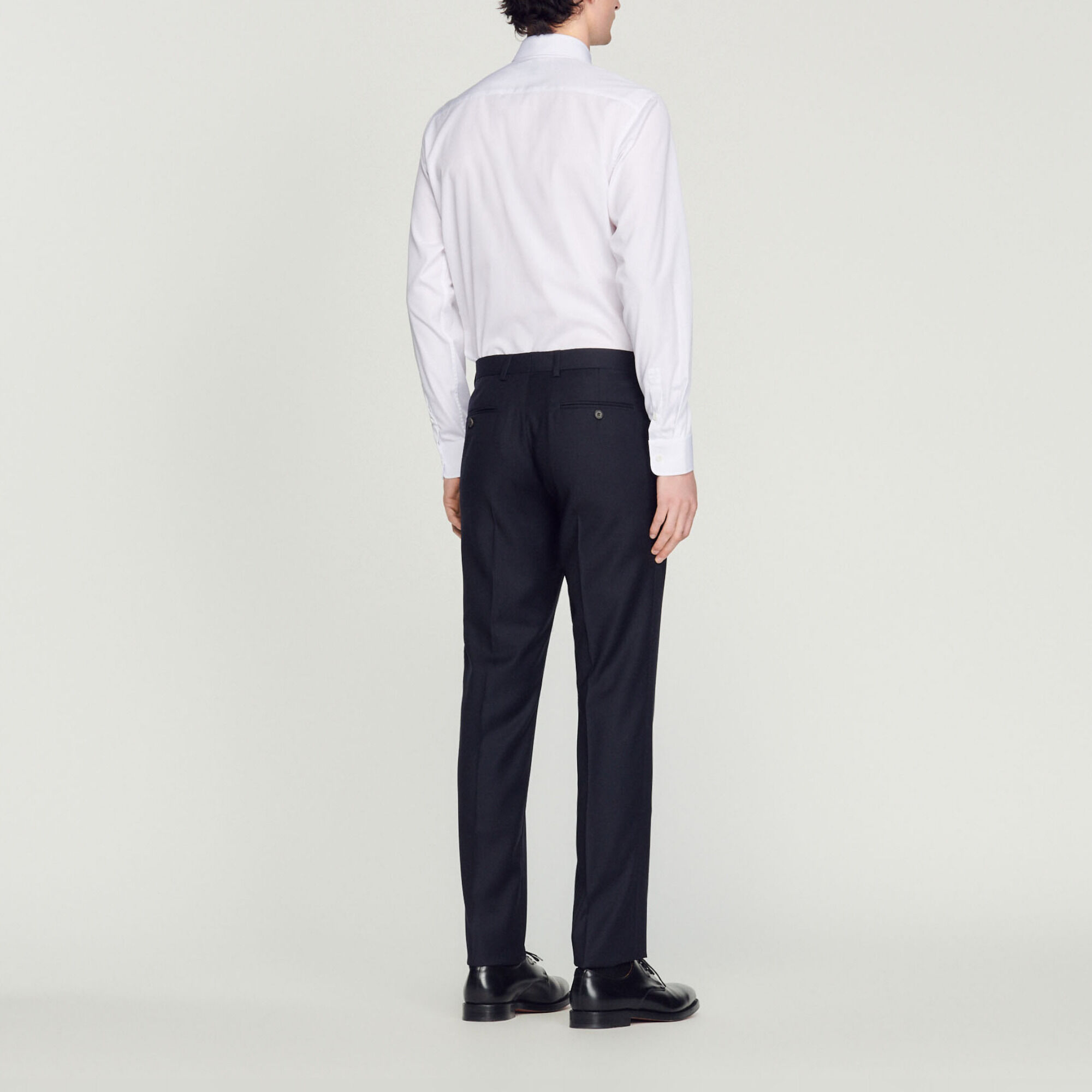 Pantalón de traje de lana stretch
