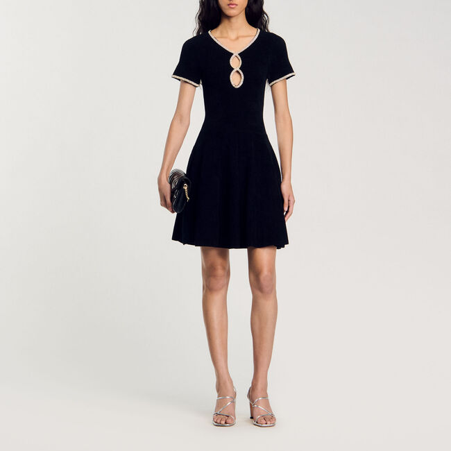 Vestido de terciopelo con strass