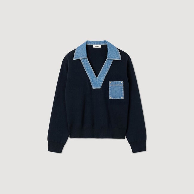 Jersey con detalles vaqueros
