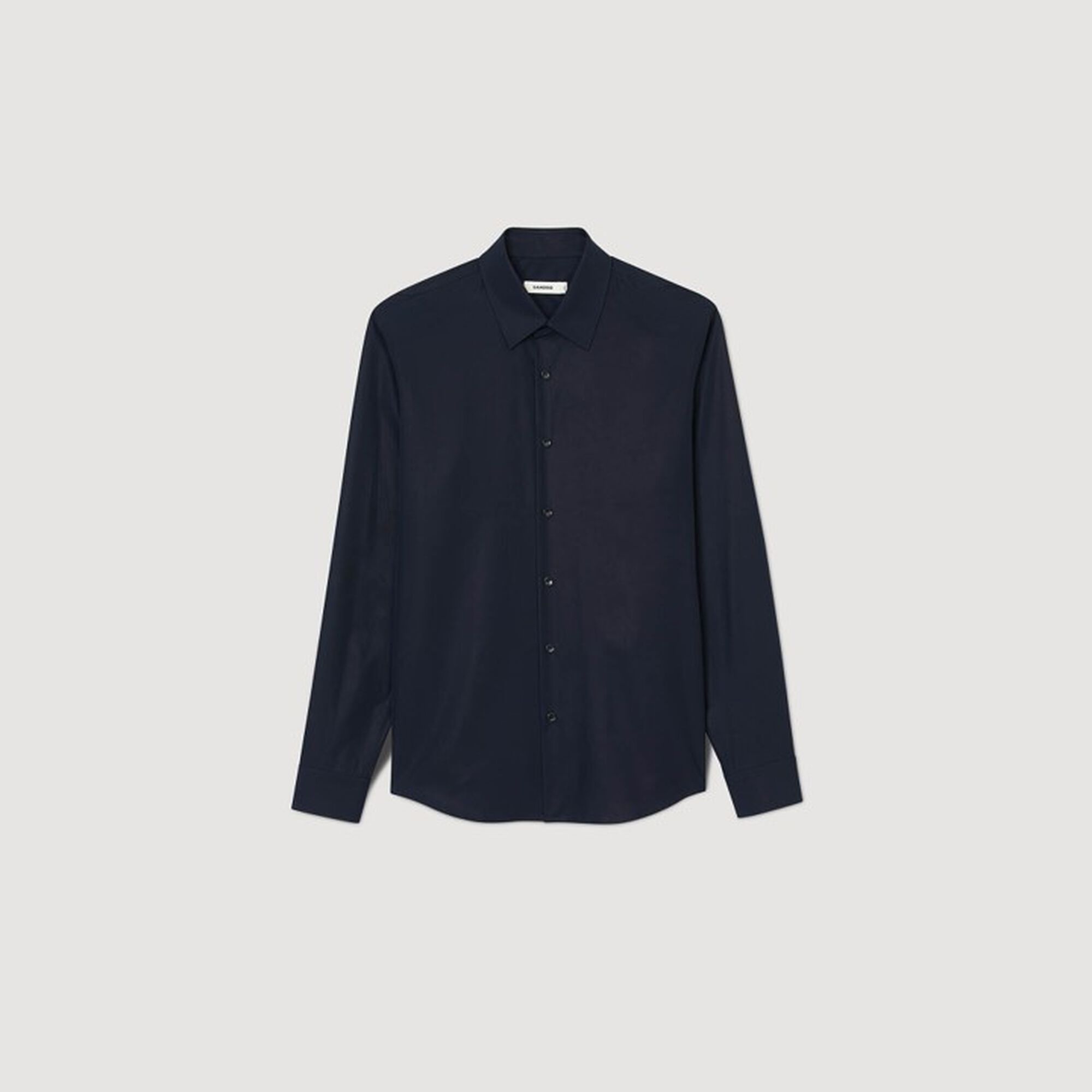 Camisa ajustada de algodón stretch