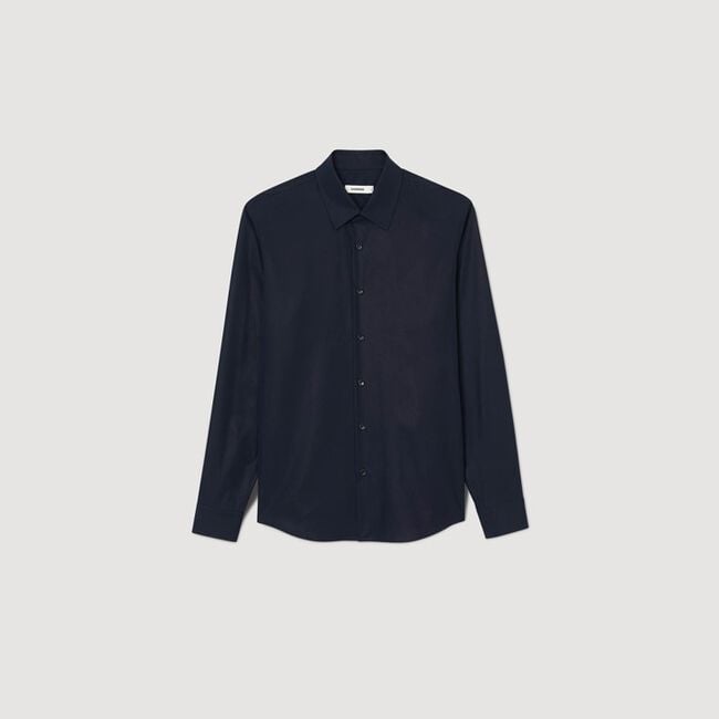 Camisa ajustada de algodón stretch