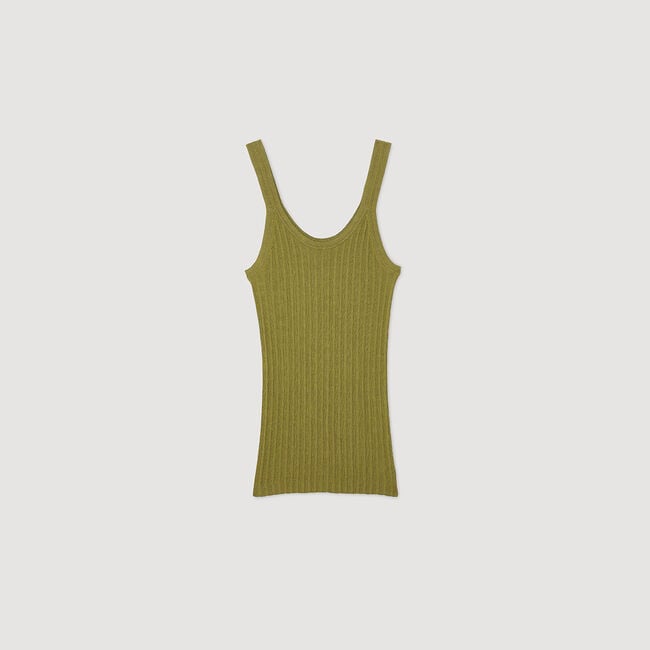 Camiseta de tirantes de canalé