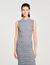 Vestido largo de punto con tachuelas
