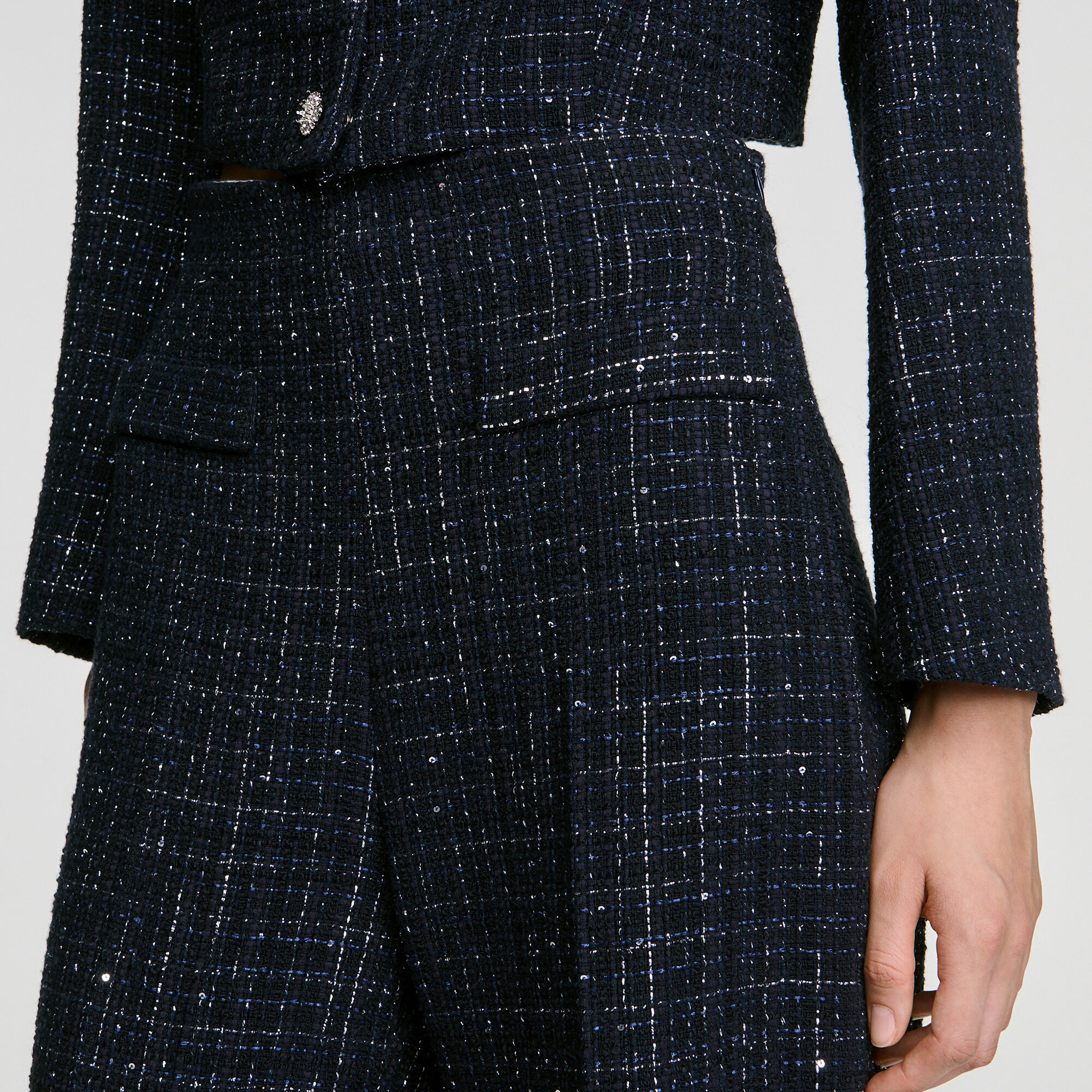 Pantal&oacute;n de tweed de fantas&iacute;a - Mujer | Sandro