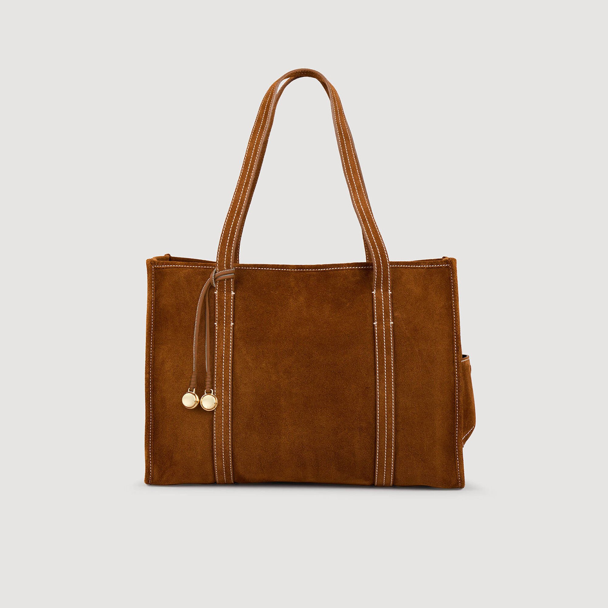 Bolso tote de ante