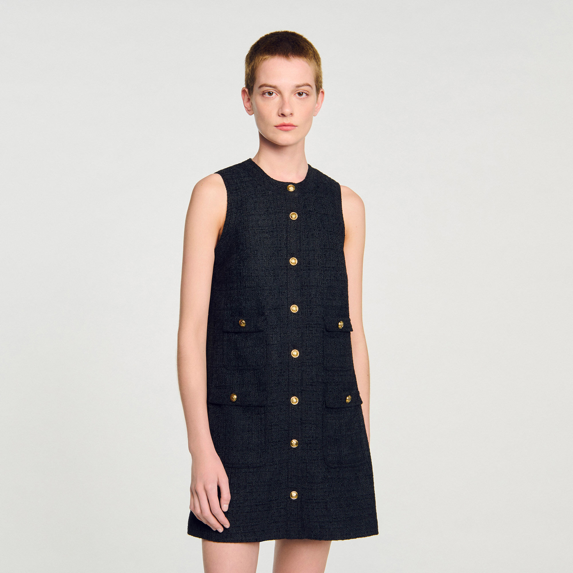 Vestido corto de tweed