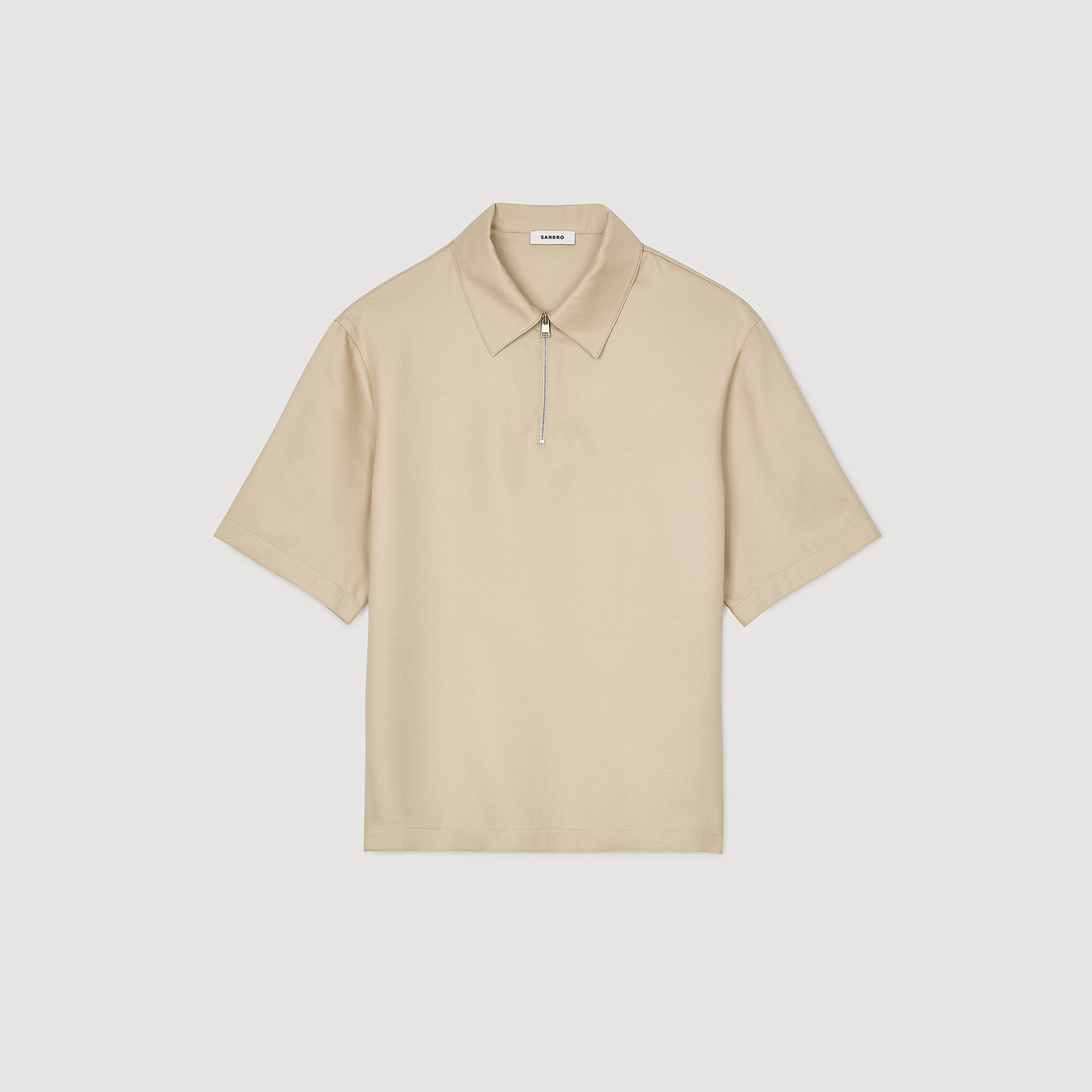 Polo de cuello con cremallera
