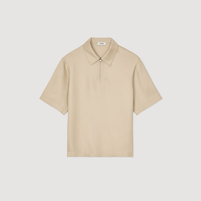 Polo de cuello con cremallera