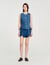 Top de denim con strass
