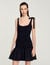Vestido corto bimaterial