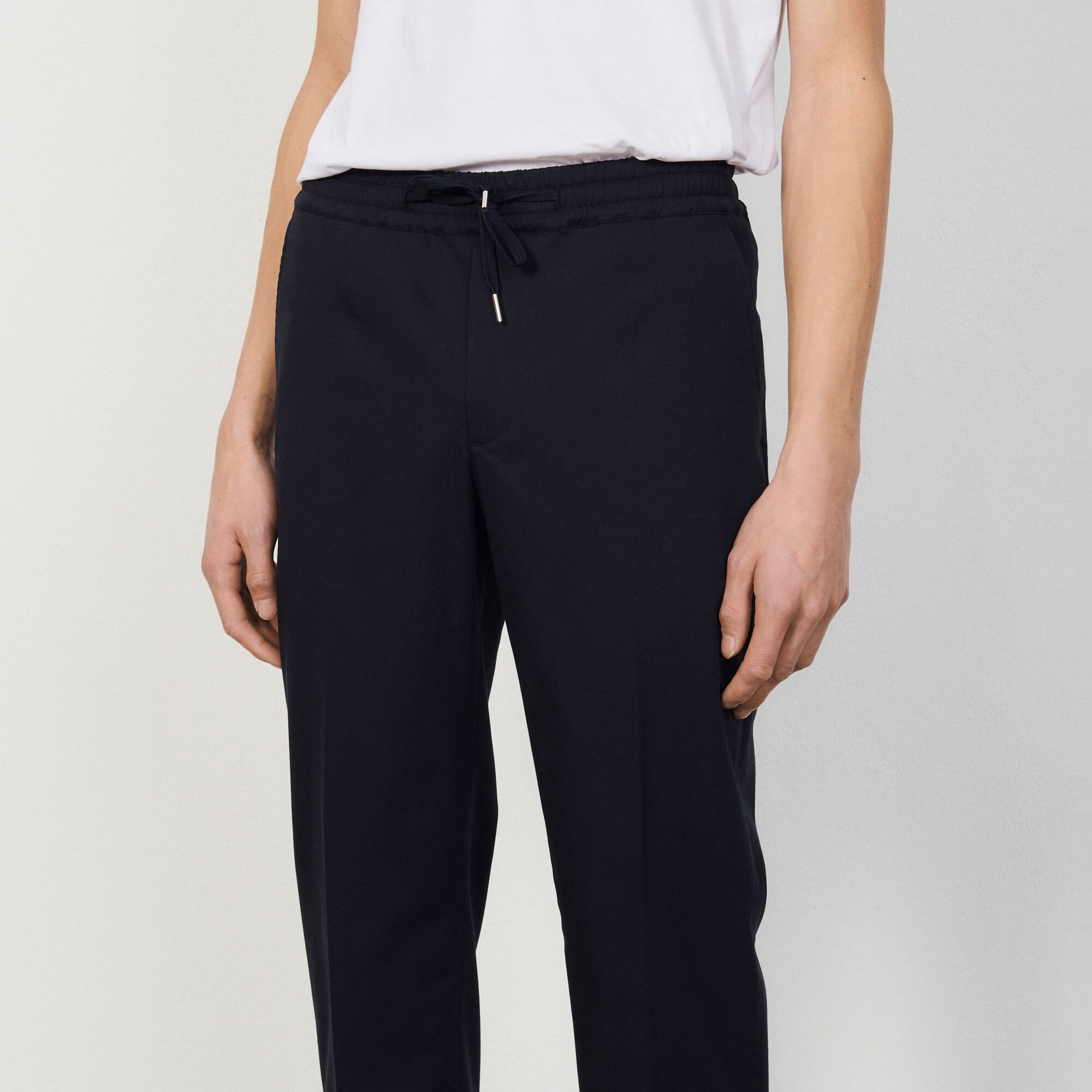 Pantalón de corte zanahoria de algodón