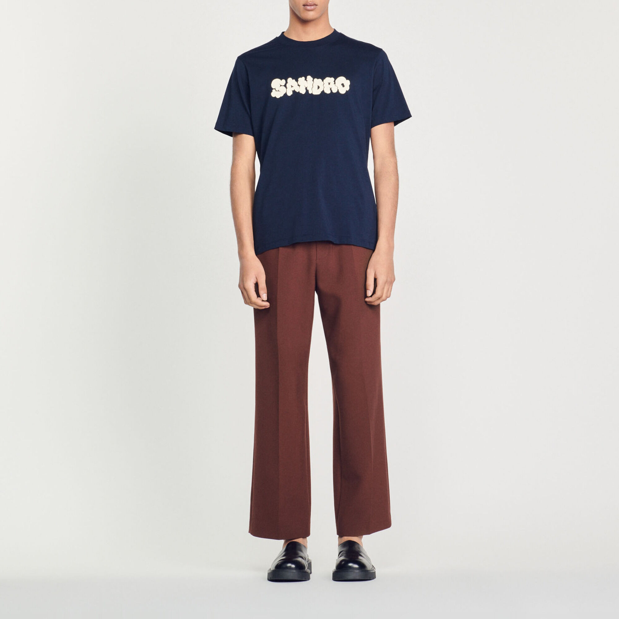 Camiseta con bordado Sandro