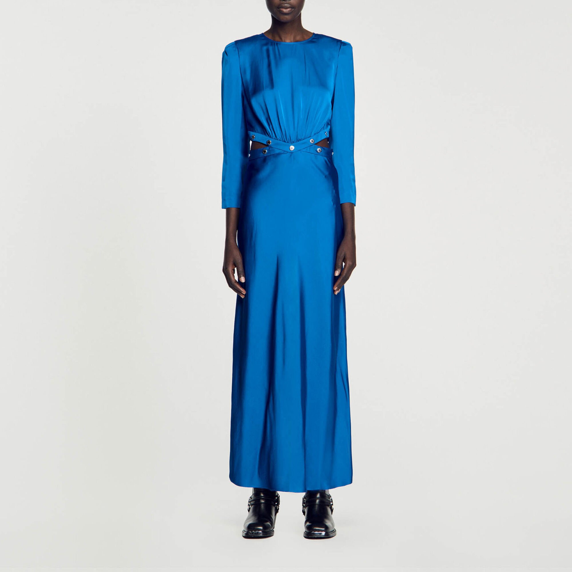 Vestido largo satinado