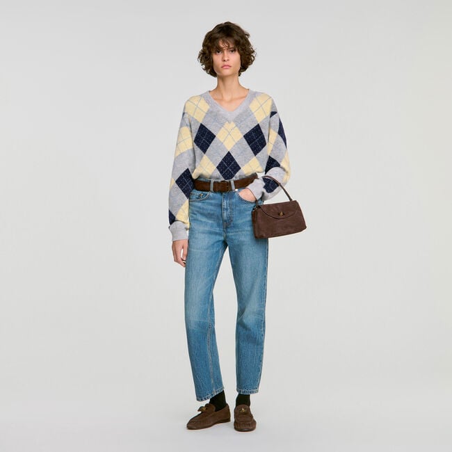 Jersey de rombos con strass - Mujer | Sandro