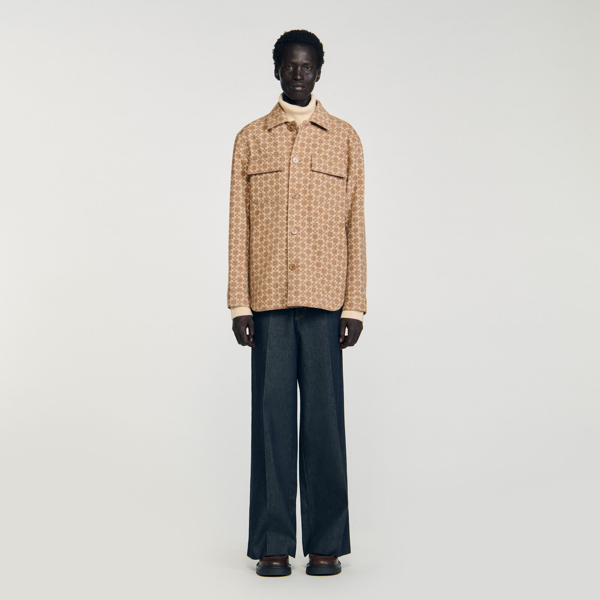 Sobrecamisa jacquard Square Cross
