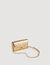 Bolso pochette de piel dorada