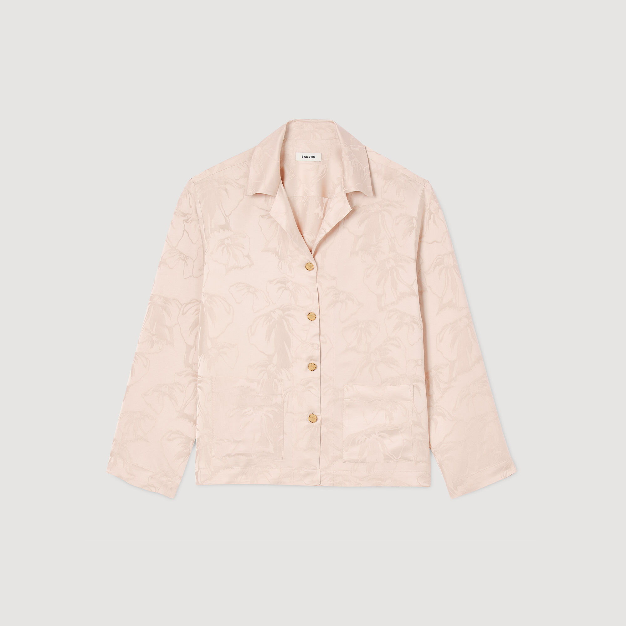 Camisa de jacquard con lazo