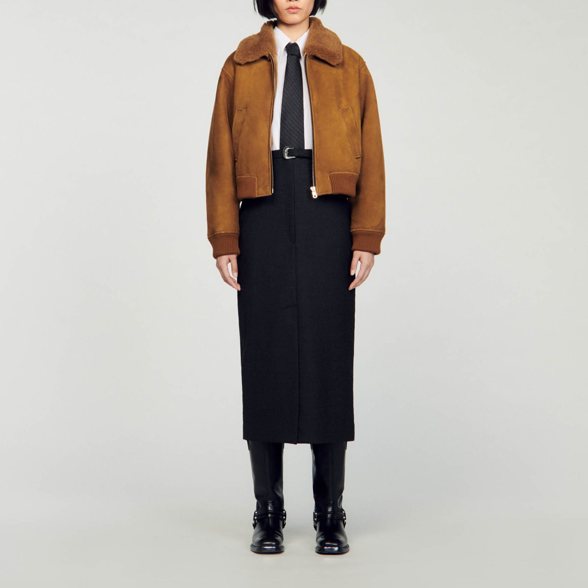 Falda lápiz con hebilla wéstern