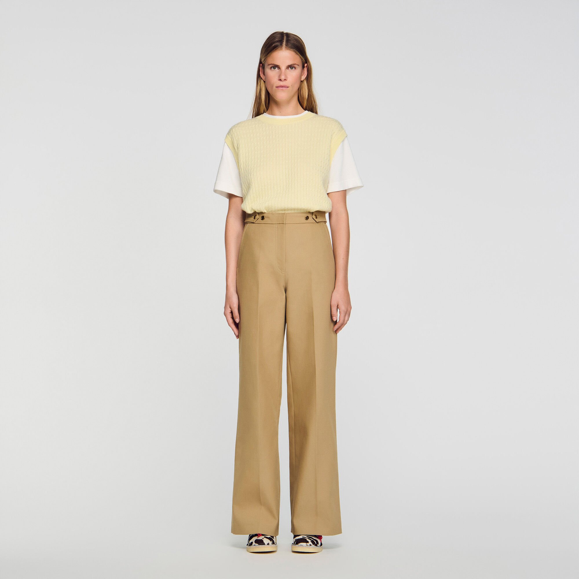 Pantalón de traje de algodón