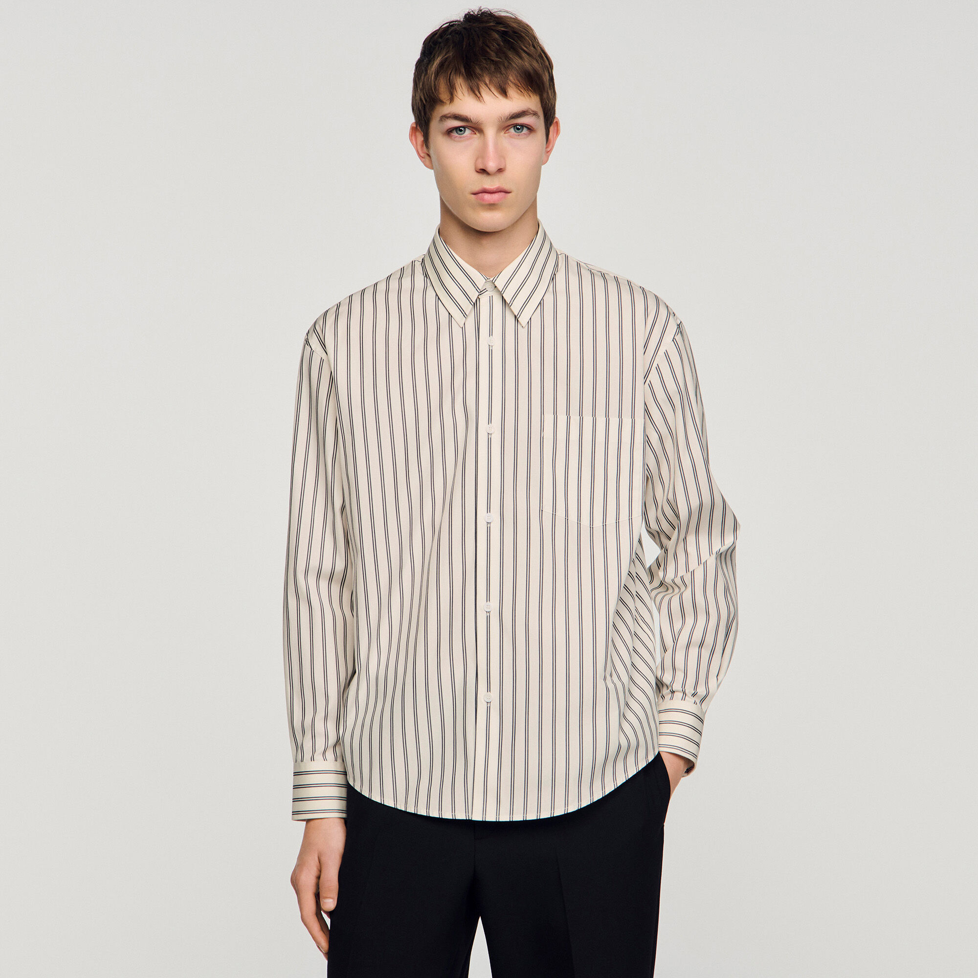 Camisa de algod&oacute;n a rayas