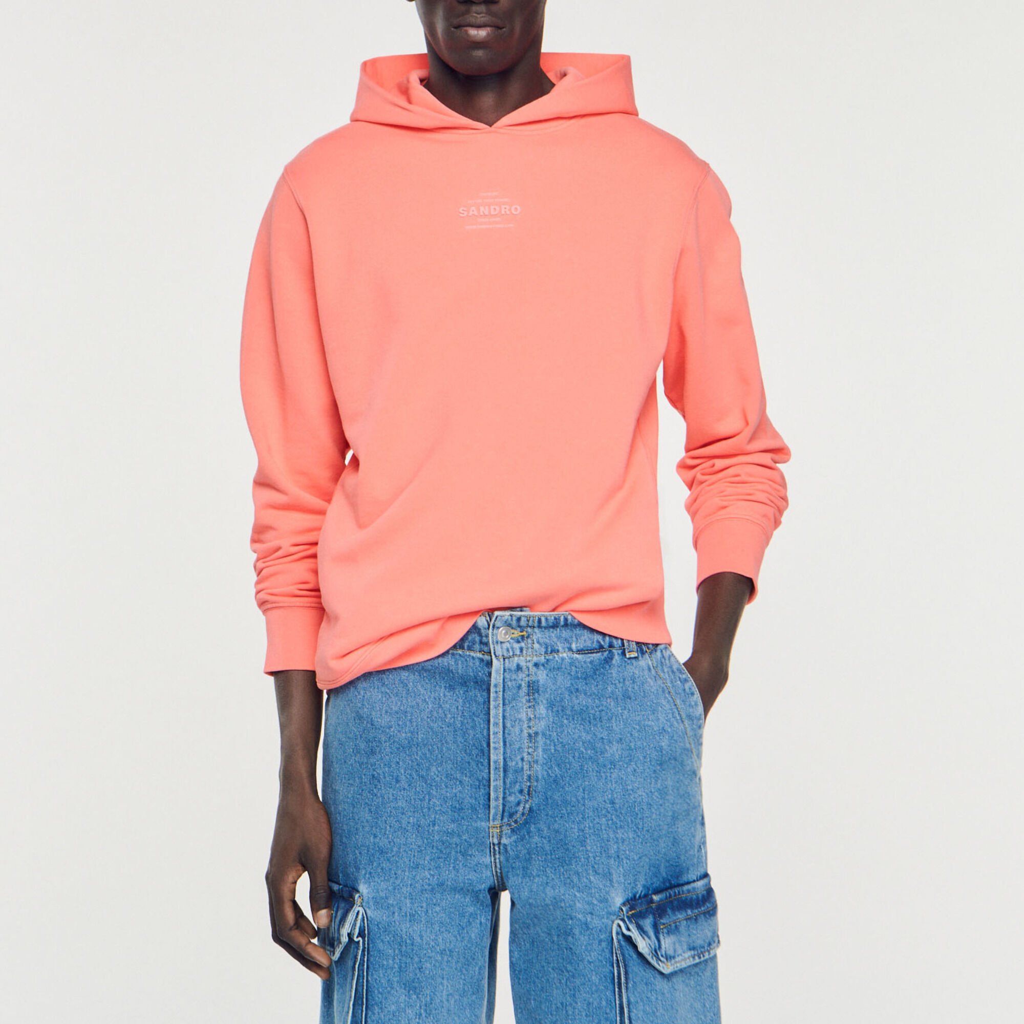 Sudadera con capucha y logotipo de goma