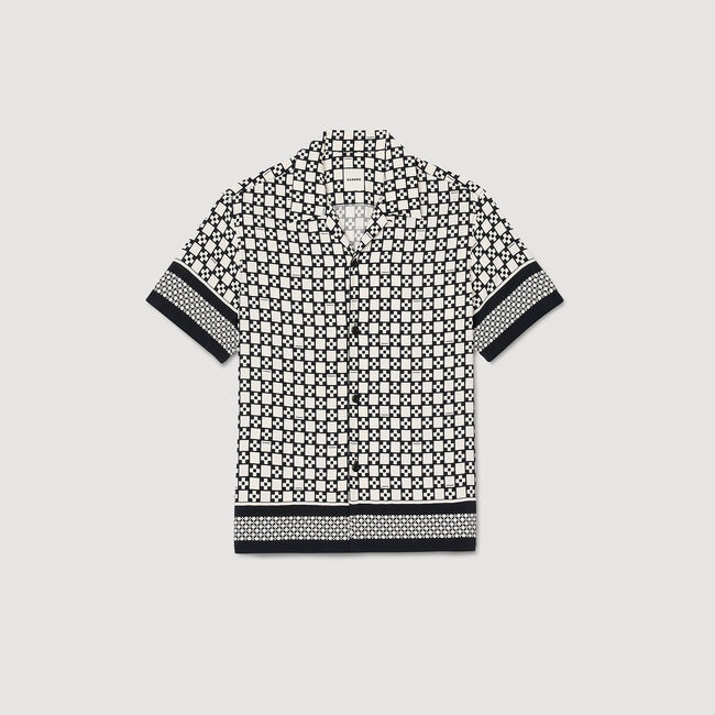 Camisa fluida con estampado Square Cross