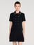 Vestido corto de tweed con botones