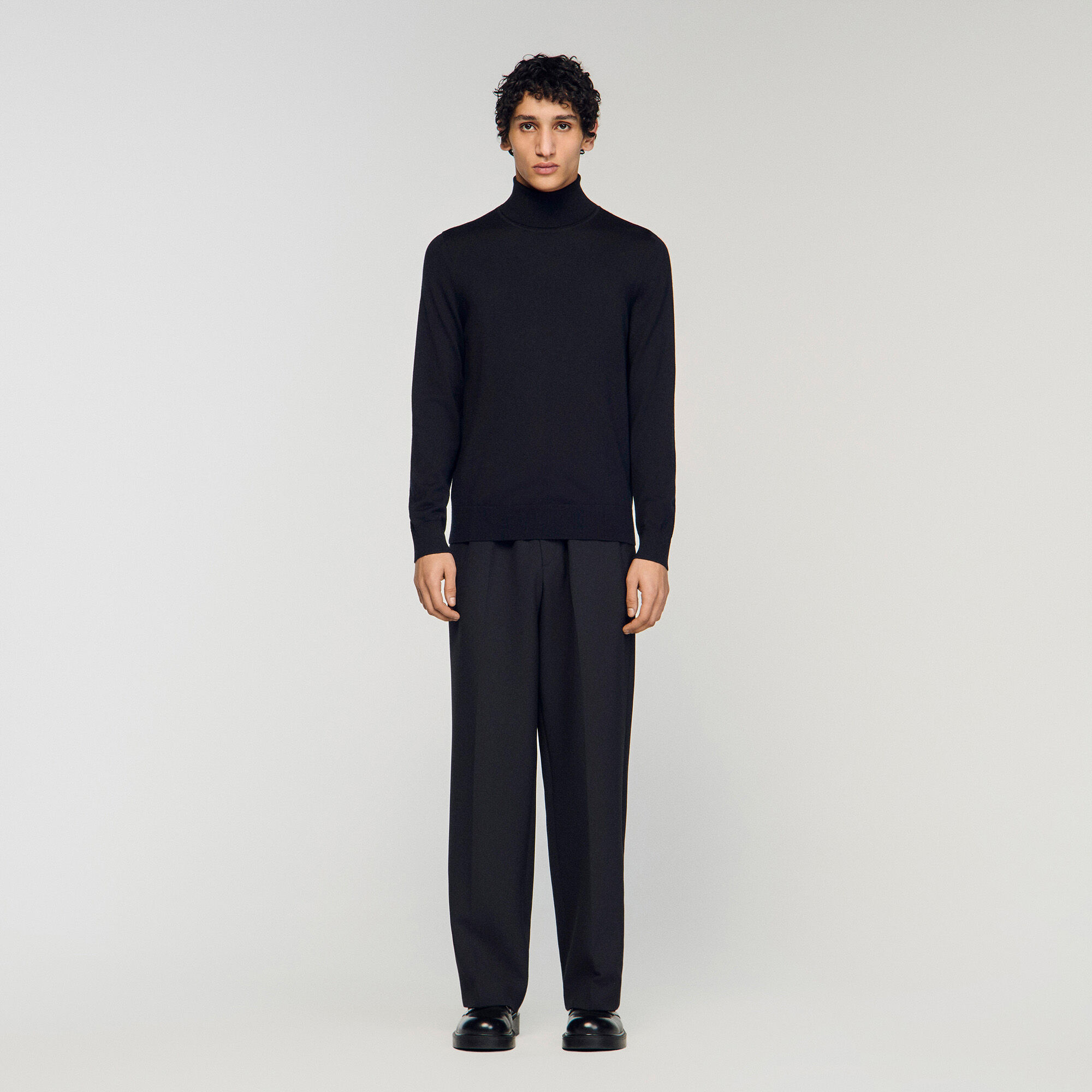 Jersey de cuello vuelto de lana