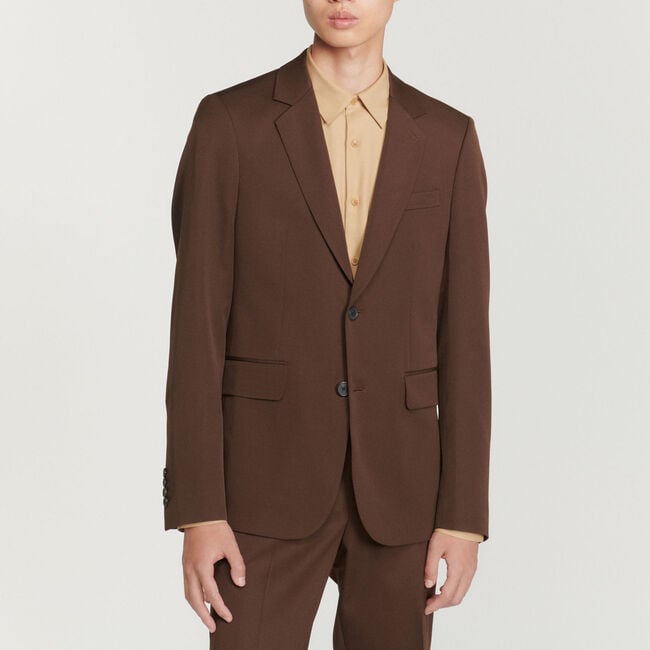 Chaqueta de traje de lana virgen